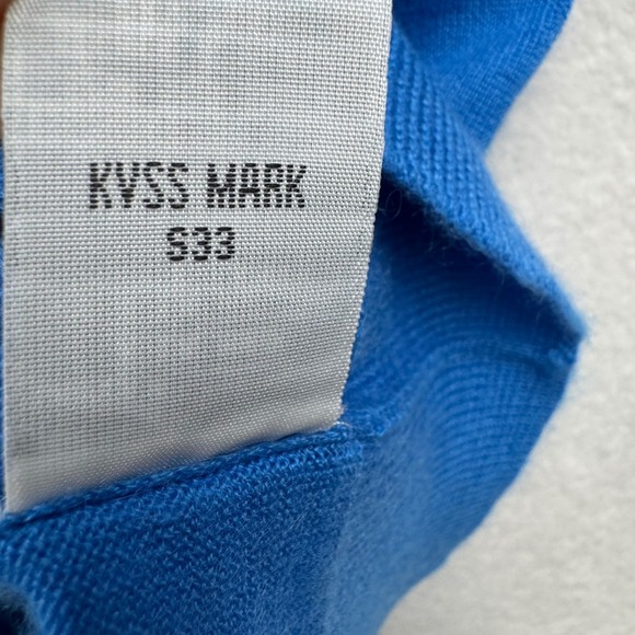 Eric Bompard Cashmere Cardigan Sweater Medium Blue V-Neck Long Sleeve Pockets - Picture 11 of 13